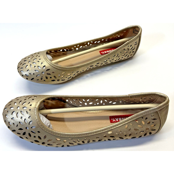 Unionbay Tanya Ballet Flat Women's Size 9 Gold Comfort Slip On Casual New in Box - Picture 3 of 11